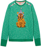 Thumbnail for your product : Tootsa Macginty Marled tiger print sweatshirt 2-8 years