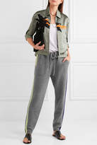 Thumbnail for your product : The Elder Statesman Gofa Striped Cashmere Track Pants - Gray