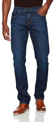 7 For All Mankind Men's Chad Tapered Fit Jeans, (Wavecrest Dark Blue 0fe), W32/L34 (Size: 32)
