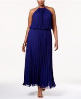 Thumbnail for your product : MSK Plus Size Pleated Halter Gown