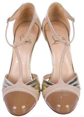 Christian Louboutin Leather T-Strap Sandals