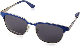 Tommy Hilfiger Men's TH 1356/S P9 Sunglasses, Palladium Matte Blue/Grey