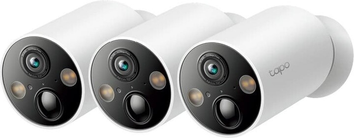 TP-LINK Tapo 2K Indoor/Outdoor Battery Operated Security Camera, AI Detection, Magnetic, Color Night Vision, 2-Way Talk, 3-Pack