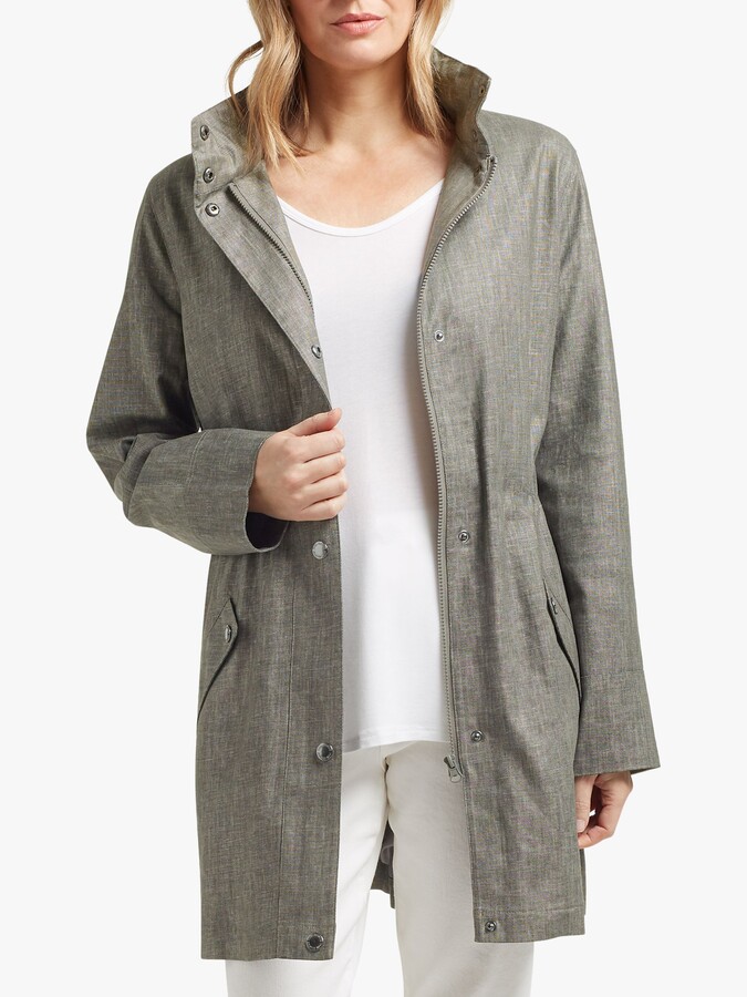 gray parka coat
