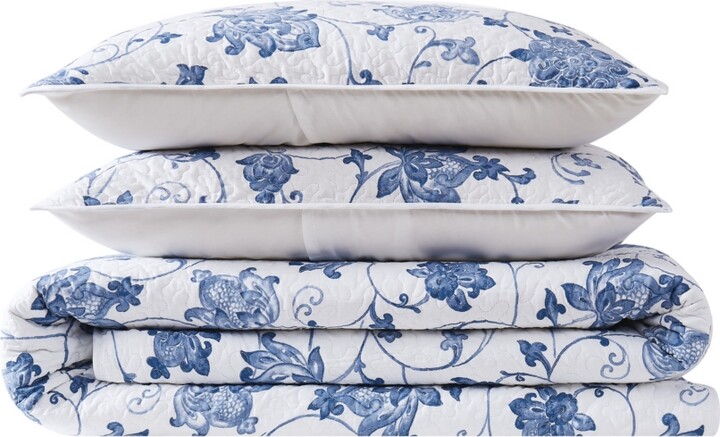 Cottage Classics Estate Bloom 3-Pc. Quilt Set, Full/Queen
