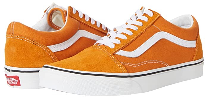 orange shoes vans