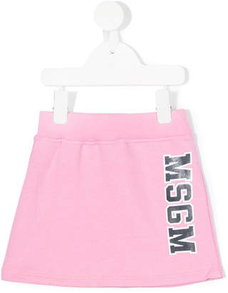 MSGM Kids logo print skirt