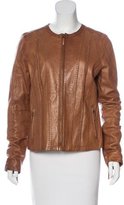 Thumbnail for your product : Vince Stitch-Embellished Leather Jacket