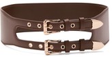 Thumbnail for your product : Gabriela Hearst Minerva Double-buckle Leather Belt - Burgundy