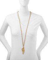 Thumbnail for your product : Valentino Golden Virgo Zodiac Necklace, 36"L