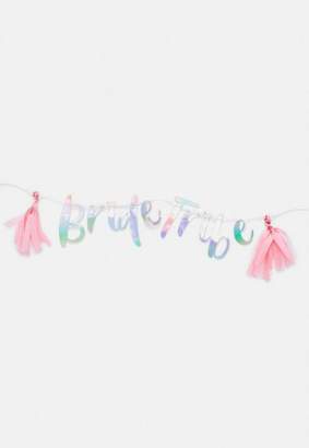 Missguided Ray Iridescent Bride Tribe Bunting