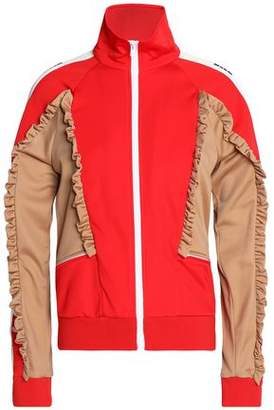 MSGM Ruffle-trimmed Color-block Shell Jacket