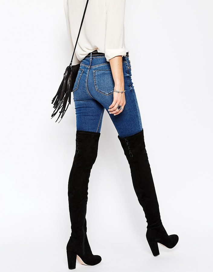 ASOS KEY TO MY HEART Lace Up Over the Knee Boots ShopStyle