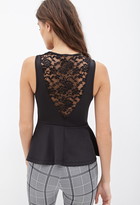 Thumbnail for your product : Forever 21 Lace Panel Peplum Top