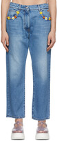Thumbnail for your product : MSGM Blue Straight Jeans