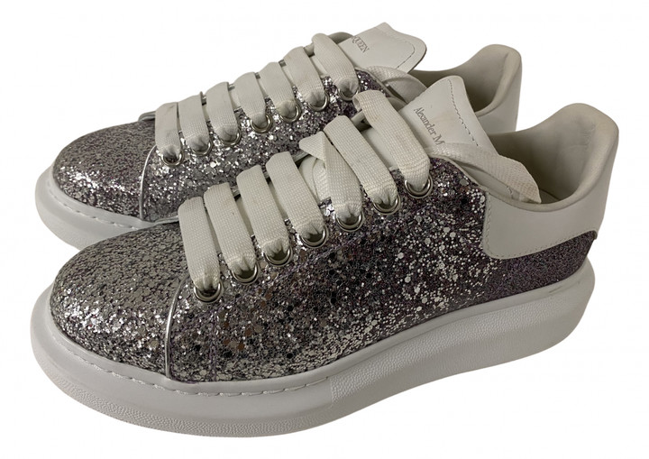 silver sparkly alexander mcqueen's