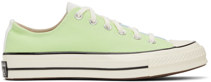 Converse Blue & Green Colorblock Chuck 70 OX Sneakers - ShopStyle