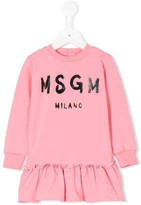 MSGM Kids logo print dress