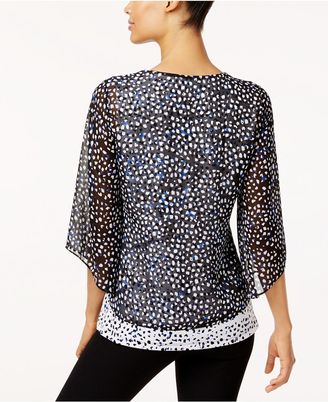 JM Collection Printed Necklace Top, Created for Macy's