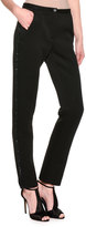Thumbnail for your product : Giorgio Armani Embellished Slim-Straight Pants, Black
