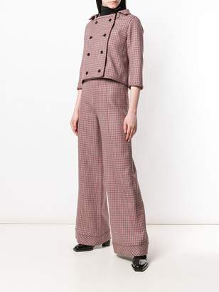 Courreges houndstooth palazzo trousers