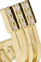 Thumbnail for your product : Melissa Kaye - Izzy Huggie 18-karat Gold Diamond Earrings