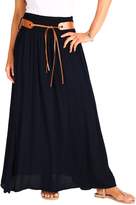 Thumbnail for your product : KRISP 4809-TAU-LXL: Tie Belted Boho Maxi Skirt