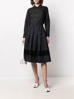 Thumbnail for your product : Comme des Garçons Comme des Garçons velvet-insert A-line skirt