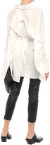 Thumbnail for your product : Ann Demeulemeester Asymmetric Draped Cotton Shirt