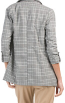 Thumbnail for your product : Juniors Woven Plaid Blazer