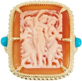 Thumbnail for your product : Judith Ripka Verona 14K Clad & Turquoise Cameo Ring