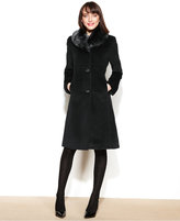 Thumbnail for your product : Jones New York Faux-Fur-Collar Walker Coat
