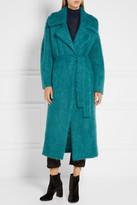 Thumbnail for your product : By Malene Birger Jovillan Ribbed-knit Coat - Teal