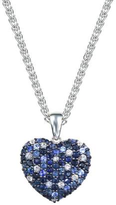 Effy 925 Splash Blue Sapphire Heart Pendant, 2.75 TCW