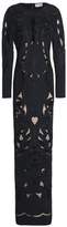 Thumbnail for your product : Temperley London Embroidered Neoprene And Point D'espirit Gown