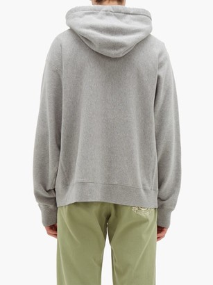 Gucci The Face-print Cotton Hooded Sweatshirt - Grey