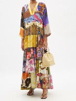 Thumbnail for your product : RIANNA + NINA Patchwork Vintage-silk Maxi Dress - Multi