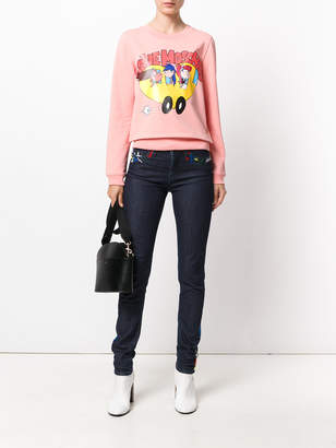 Love Moschino embroidered stitching skinny jeans