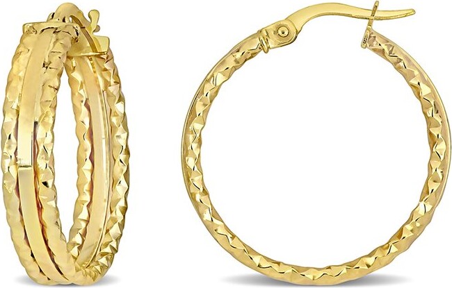 Italian Gold 10K Hoops