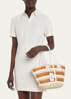 Thumbnail for your product : Altuzarra Watermill Small Straw & Leather Tote Bag