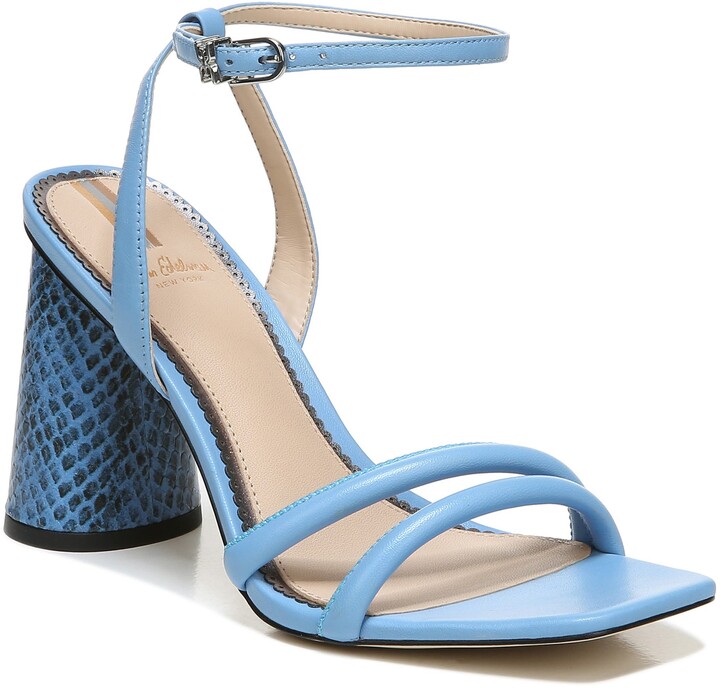 blue ankle strap shoes