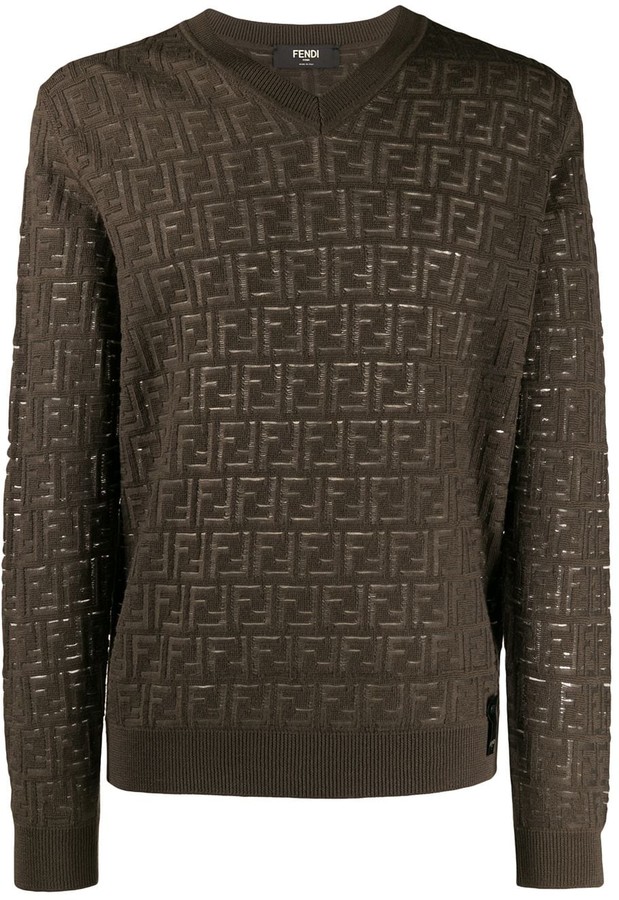 fendi logo knit sweater