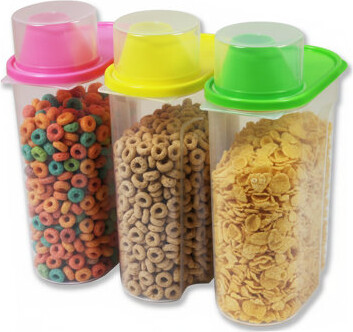Basicwise Large BPA-Free Food Storage Containers with Lid - Perfect for Storing Flour, Sugar, Grains, Rice, Cereals, and Baking Supplies for Better Kitchen Orga