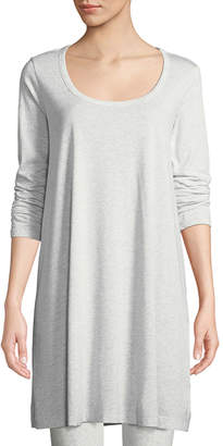 Joan Vass Plus Size Scoop-Neck Long-Sleeve Tunic