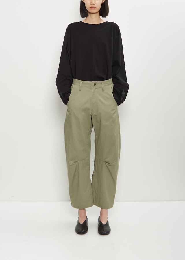 【AURALEE】FINX SILK CHAMBRAY BELTED PANTS Auralee Washed Finx Silk Chambray Belted Pants in Black