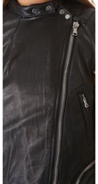 Thumbnail for your product : 3.1 Phillip Lim Peplum Moto Jacket with Leopard Sleeves