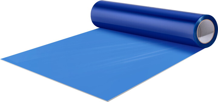 SKYSHALO Carpet Guard Film, 24" x 200' Surface Protection Roll, Self-Stick Polyethylene for Floors, Ideal for Construction & Renovation, Blue