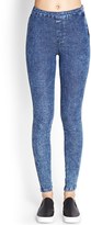 Thumbnail for your product : Forever 21 High-Rise Stone Wash Jeggings