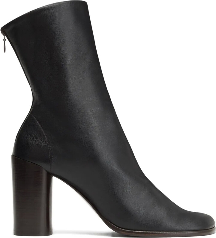 Lemaire 80mm Anatomic zip-detail block-heel boots