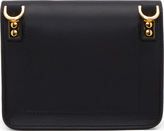 Thumbnail for your product : Sophie Hulme Black Leather Gold Chain Mini Envelope Bag
